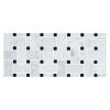 1" x 2" Basketweave w/ 3/8" Dot | Bianco Carrara - Nero Marquina Dot - Polished | Marble Mosaic