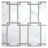 Strattelton | White Blossom Honed - Cinderella Grey Polished | Unique Mosaic Tile - Marble
