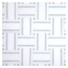 2-1/2" x 3-3/8" Large Linear Weave w/ 3/8" Dot | Thassos - Blue Celeste - Polished | Marble Mosaic