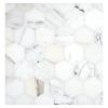 2-1/4" Hexagon Honey | Calacatta Gold - Polished | Marble Mosaic Tile