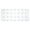 1" x 2" Basketweave w/ 3/8" Dot | Thassos - Blue Celeste Dot - Polished | Marble Mosaic