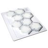 1-1/2" Concentric Hexagon | Carrara - East White - Mugwort - Polished | Unique Mosaic Tile - Marble