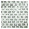 Vela Pattern | Canopy Green - Thassos - Tumbled | Marble Mosaic Masterworks Tile