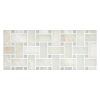 1" x 2" Basketweave w/ 3/8" Dot | Blanc De Vanille Premium - Polished | Onyx Mosaic