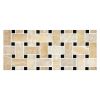 1" x 2" Basketweave w/ 3/8" Dot | Miele De Oro Light - Black Dot - Polished | Onyx Mosaic