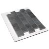 Offset Square 1-1/4" | Deep Basalt - Honed | Stone Mosaic