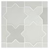 Star X Cross Tile | Cas Grey X Sixteen - Matte | True Tile Made in the Shade X 16 Porcelain Series