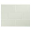3" x 6" Subway Tile | Serene Green - Crackle | Vermeere Ceramics