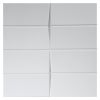 1-7/8" x 3-7/8" Distortion Mosaic | White - Matte | Dimensional Porcelain Tile