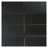 1-7/8" x 3-7/8" Distortion Mosaic | Metallic Black - Matte | Dimensional Porcelain Tile