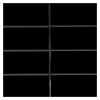 1-7/8" x 3-7/8" Distortion Mosaic | Black - Gloss | Dimensional Porcelain Tile