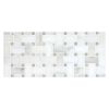 1-1/2" x 3/4" Basketweave w/ 3/8" Dot | Calacatta Antique - Blanc Onyx Dot - Polished | Marble Mosaic