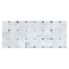 1" x 2" Basketweave w/ 3/8" Dot | Bianco Carrara - Grey Dot - Honed | Marble Mosaic