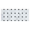 1" x 2" Basketweave w/ 3/8" Dot | Bianco Carrara - Nero Marquina Dot - Polished | Marble Mosaic