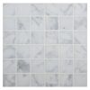 3/4" x 3/4" Square | Carrara Claro Light - Honed | Marble Mosaic Tile