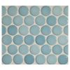 1" Penny Round | Agua Azul - Gloss | Glazed Porcelain Mosaic Tile
