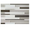 Stagger Blend Mosaic | MoonLight Sage Blend - Gloss & Matte | Phenomena Glass Tile Collection