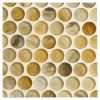 3/4" Penny Round | Yettreon - Silk | Zumi Structured Glass Mosaic