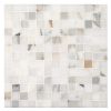 3/8" x 3/8" Interlocking Square | Calacatta - Polished | Marble Mosaic Tile