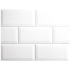 4" x 8" Beveled Tile | White - Gloss | Nori Ceramic Collection