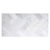 1" x 4" Herringbone | White Blossom - Polished | Marble Mosaic Tile