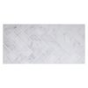 1" x 4" Herringbone | Carrara - Honed | Marble Mosaic Tile