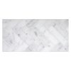1" x 4" Herringbone | Carrara Claro - Honed | Marble Mosaic Tile