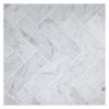 2" x 6" Herringbone | Carrara - Honed | Marble Mosaic Tile