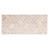 5/8" x 1-1/4" Herringbone | Bourges Beige - Polished | Marble Mosaic Tile