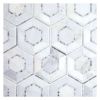 Allude - Concentric Hexagon | Arcello Honed - Grey Polished | Unique Mosaic Tile - Marble