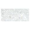 5/8" x 1-1/4" Herringbone | White Shell - Polished | Natural Shell Mosaic Tile