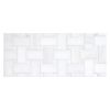 1" x 2" Basketweave w/ 3/8" Dot | White Whisp Dolomiti - Polished | Marble Mosaic