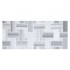 1" x 2" Basketweave w/ 3/8" Dot | Grey Striato - Polished | Marble Mosaic