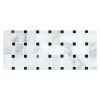 1" x 2" Basketweave w/ 3/8" Dot | Calacatta - Nero Marquina Dot - Polished | Marble Mosaic