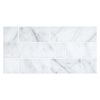 2" x 4" Brick | Carrara Claro - Honed | Marble Mosaic Tile