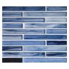 1/2" x 4" Brick Mosaic | Antiny - Silk | Zumi Structured Glass Collection