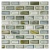 1/2" x 1" Mini Brick Mosaic | Selium - Natural | Zumi Structured Glass Collection
