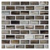 1/2" x 1" Mini Brick Mosaic | Nikael - Natural | Zumi Structured Glass Collection