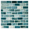 1/2" x 1" Mini Brick Mosaic | Iobine - Natural | Zumi Structured Glass Collection