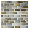 1/2" x 1" Mini Brick Mosaic | Stronom - Silk | Zumi Structured Glass Collection