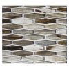 5/8" x 2" Cocktail Mosaic | Vadion - Natural | Zumi Structured Glass Collection