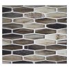 5/8" x 2" Cocktail Mosaic | Nikael - Silk | Zumi Structured Glass Collection