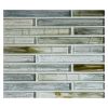 1/2" x 4" Brick Mosaic | Selium - Natural | Zumi Structured Glass Collection
