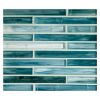 1/2" x 4" Brick Mosaic | Iobine - Natural | Zumi Structured Glass Collection
