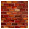 1/2" X 1" Mini Brick | Red - Silk | Zumi Structured Glass Collection
