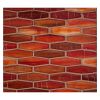 5/8" x 2" Cocktail Mosaic | Red - Silk | Zumi Structured Glass Collection
