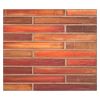 1/2" x 4" Brick Mosaic | Red - Silk | Zumi Structured Glass Collection