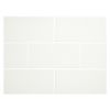 3" x 6" Field Tile | White Top - Deep Glaze Crackle | WaterPool Ceramic Collection
