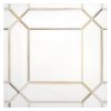Astor Square | White Whisp Dolomiti Honed - Linear Gold Polished | Unique Mosaic Tile - Marble