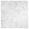 1" Equilateral Triangle | White Blossom - Honed & Polished | Unique Mosaic Tile - Marble